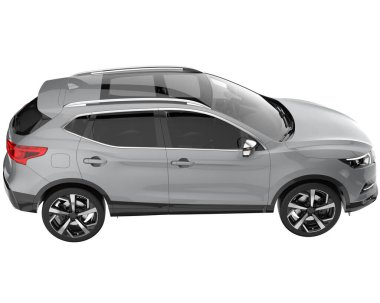 Realistic SUV isolated on white background. 3d rendering - illustration