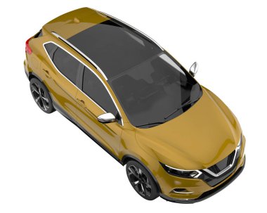 Realistic SUV isolated on white background. 3d rendering - illustration