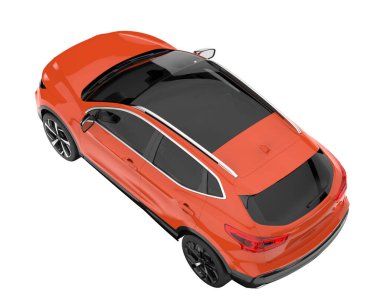 Realistic SUV isolated on white background. 3d rendering - illustration