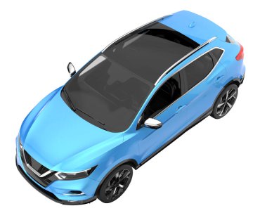 Realistic SUV isolated on white background. 3d rendering - illustration