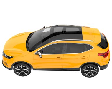 Realistic SUV isolated on white background. 3d rendering - illustration