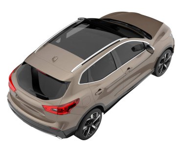 Realistic SUV isolated on white background. 3d rendering - illustration