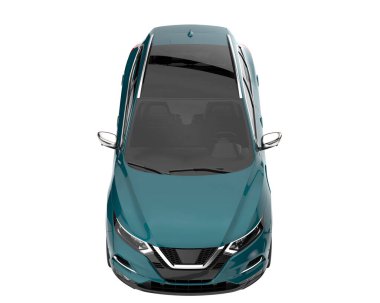 Realistic SUV isolated on white background. 3d rendering - illustration