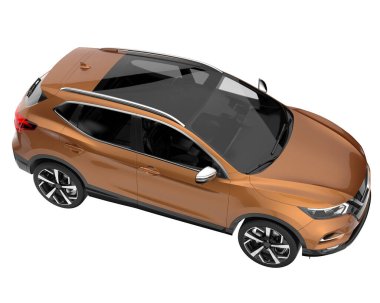 Realistic SUV isolated on white background. 3d rendering - illustration