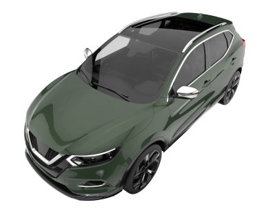 Realistic SUV isolated on white background. 3d rendering - illustration