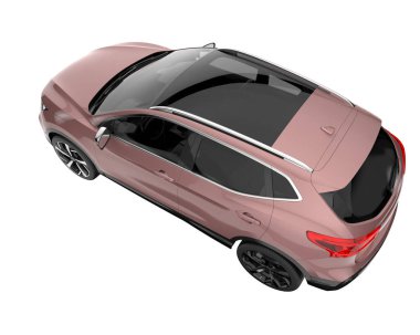 Realistic SUV isolated on white background. 3d rendering - illustration