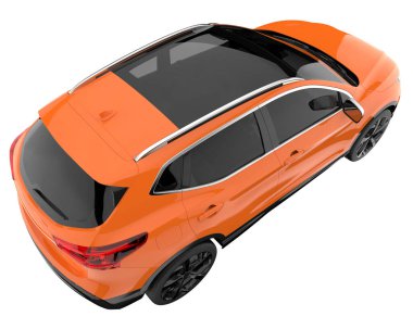 Realistic SUV isolated on white background. 3d rendering - illustration
