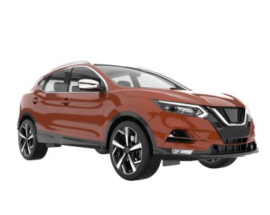 Realistic SUV isolated on white background. 3d rendering - illustration