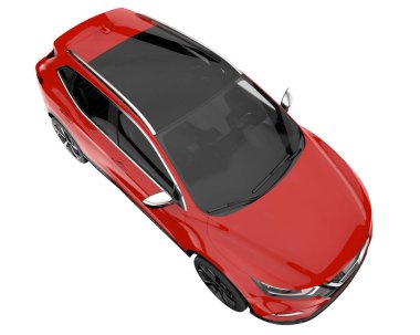 Realistic SUV isolated on white background. 3d rendering - illustration