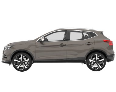 Realistic SUV isolated on white background. 3d rendering - illustration