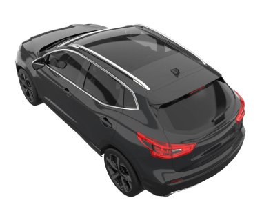 Realistic SUV isolated on white background. 3d rendering - illustration