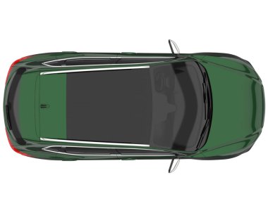 Realistic SUV isolated on white background. 3d rendering - illustration