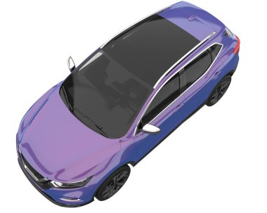 Realistic SUV isolated on white background. 3d rendering - illustration