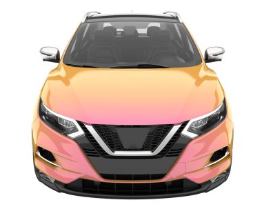 Realistic SUV isolated on white background. 3d rendering - illustration