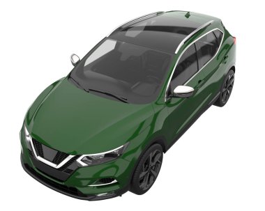 Realistic SUV isolated on white background. 3d rendering - illustration