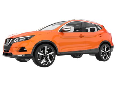 Realistic SUV isolated on white background. 3d rendering - illustration