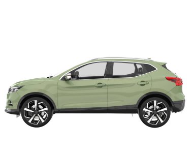 Realistic SUV isolated on white background. 3d rendering - illustration