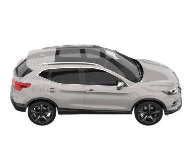 Realistic SUV isolated on white background. 3d rendering - illustration