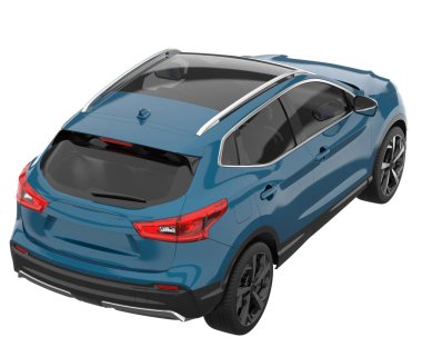 Realistic SUV isolated on white background. 3d rendering - illustration