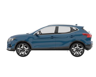 Realistic SUV isolated on white background. 3d rendering - illustration