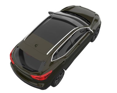 Realistic SUV isolated on white background. 3d rendering - illustration