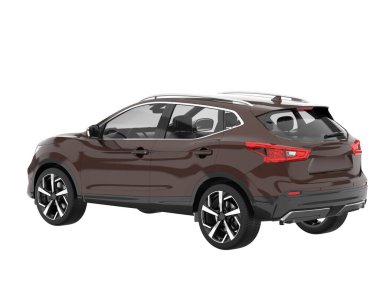 Realistic SUV isolated on white background. 3d rendering - illustration