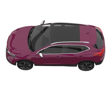 Realistic SUV isolated on white background. 3d rendering - illustration