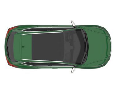 Realistic SUV isolated on white background. 3d rendering - illustration