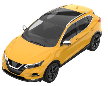 Realistic SUV isolated on white background. 3d rendering - illustration