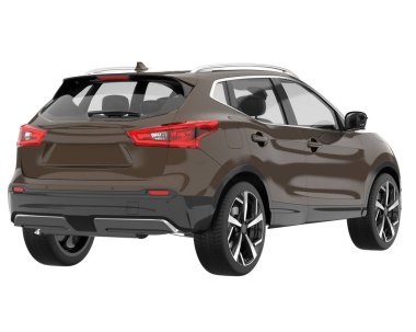 Realistic SUV isolated on white background. 3d rendering - illustration