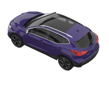 Realistic SUV isolated on white background. 3d rendering - illustration