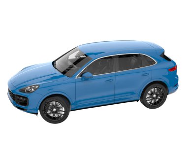 Realistic SUV isolated on white background. 3d rendering - illustration