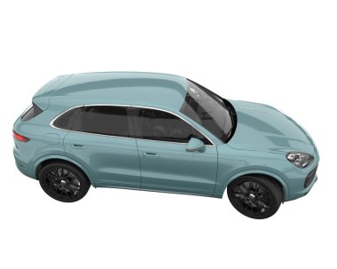 Realistic SUV isolated on white background. 3d rendering - illustration