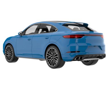 Realistic SUV isolated on white background. 3d rendering - illustration