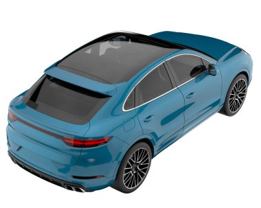 Realistic SUV isolated on white background. 3d rendering - illustration