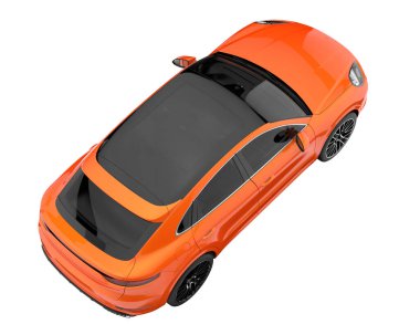 Realistic SUV isolated on white background. 3d rendering - illustration