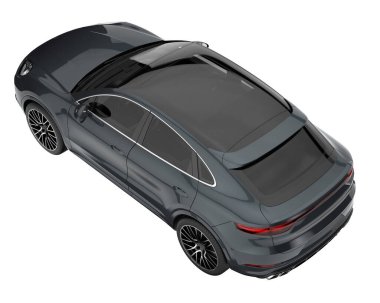 Realistic SUV isolated on white background. 3d rendering - illustration