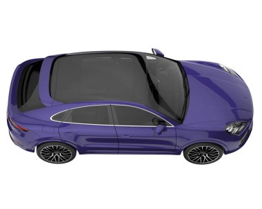 Realistic SUV isolated on white background. 3d rendering - illustration