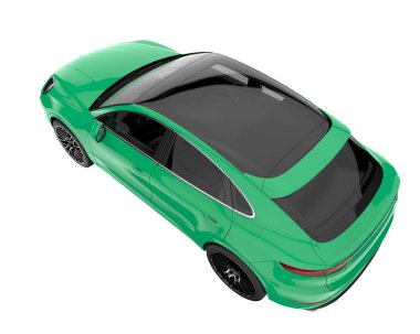 Realistic SUV isolated on white background. 3d rendering - illustration