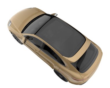 Realistic SUV isolated on white background. 3d rendering - illustration