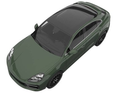 Realistic SUV isolated on white background. 3d rendering - illustration