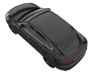 Realistic SUV isolated on white background. 3d rendering - illustration