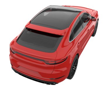 Realistic SUV isolated on white background. 3d rendering - illustration