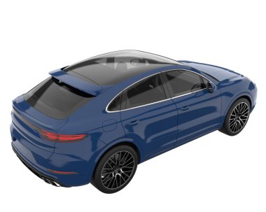 Realistic SUV isolated on white background. 3d rendering - illustration