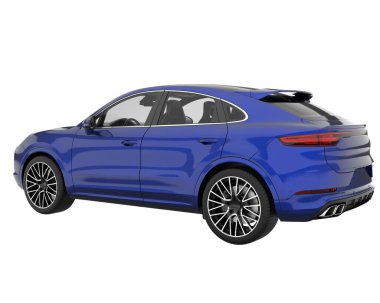 Realistic SUV isolated on white background. 3d rendering - illustration