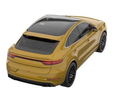 Realistic SUV isolated on white background. 3d rendering - illustration