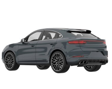 Realistic SUV isolated on white background. 3d rendering - illustration