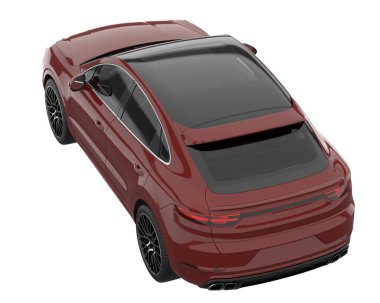 Realistic SUV isolated on white background. 3d rendering - illustration