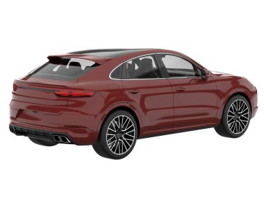 Realistic SUV isolated on white background. 3d rendering - illustration