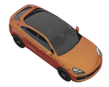 Realistic SUV isolated on white background. 3d rendering - illustration